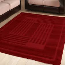 contemporary visiona red blocks rug
