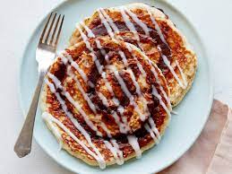 cinnamon bun pancakes recipe food