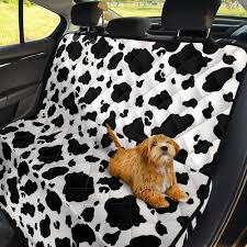 Cow Print Car Back Seat Pet Seat