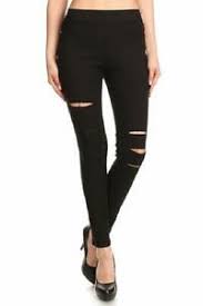 Details About Jvini Womens Pull On Ripped Distressed Stretch Legging Pants Denim Jean Reg