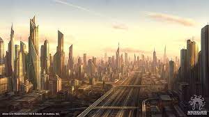 incredible futuristic scifi 3d city