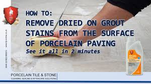 grout stains from porcelain paving