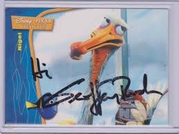 It tells the story of the overly protective clownfish marlin, voiced by albert brooks, who along with a regal tang named dory, voiced by ellen degeneres. 2004 Ud Disney Pixar Treasures The Finding Nemo Geoffrey Rush Autograph Card 335125023