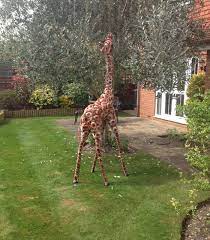 Small Garden Giraffe Metal Garden