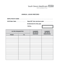 It is a formal document to it is also used as a reference to make changes in the work schedule and delegation of work among the staff. Annual Leave Card Doc Template Pdffiller