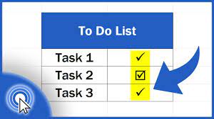 how to insert check mark in excel the