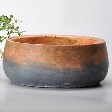Pot Low Bowl Sienna Layered Sml 8x3