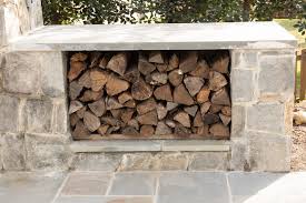 Outdoor Stone Fireplace With A Braai
