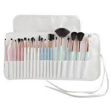 20 piece pastel makeup brush set
