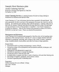Business Plan Template Catering Business