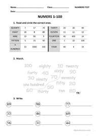 English Esl Numbers 1 100 Worksheets Most Downloaded 14