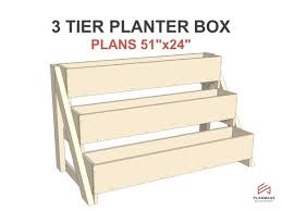 3 Tier Planter Box Plans 51x24 In Diy