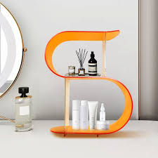 acrylic bathroom makeup storage rack