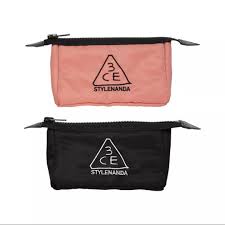 3ce small makeup bag pouch in black