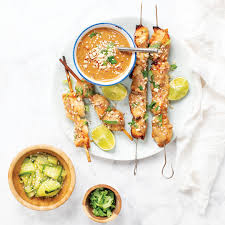 soy and maple en with satay sauce
