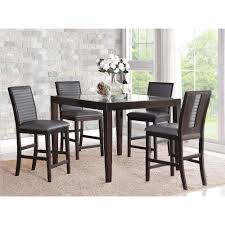 5 piece modest counter height round kitchen area table with four solid wood bar stool. Vegas Dining Counter Table 4 Chairs Holland House Vegasctrdr Conn S