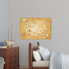 pirate map wall decal old treasure