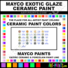 Mayco Exotic Glaze Ceramic Porcelain Paint Colors Mayco