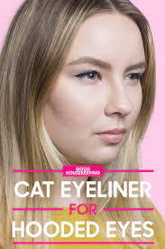 cat eyeliner on hooded eyes
