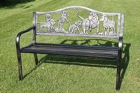 Metal Garden Bench With Cast Iron