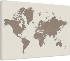 Canvas Print World Map Contemporary
