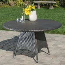 Faux Rattan Outdoor Dining Table