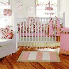 Pink 4 Piece Crib Bedding