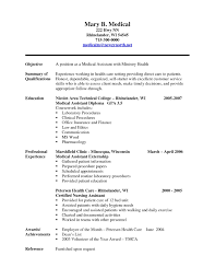 Objective For Resume Medical Assistant Alid Info