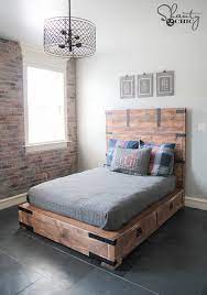 Diy Full Or Queen Size Storage Bed