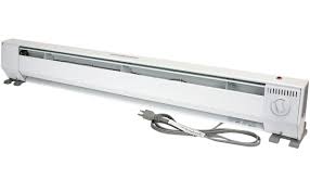 Electric baseboard heaters work as zone heaters and use thermostats to control the temperatures in each room. King Electric 4 Portable Baseboard Heater 1000w 120v White Kp1210 Walmart Com Walmart Com
