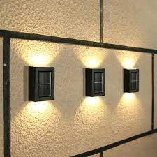 2 Pcs Solar Wall Lamp Solar Wall Lights
