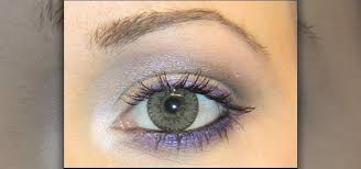 how to create a purple and silver eye