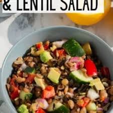 wild rice lentil salad