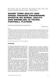dribbling in young football players