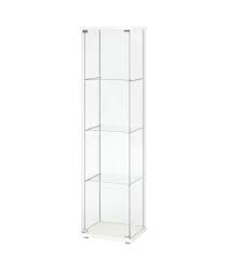 detolf glass door cabinet white43x163