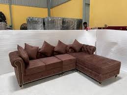 gb fabric l shape designer sofa set