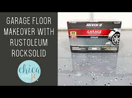 garage floor makeover with rust oleum