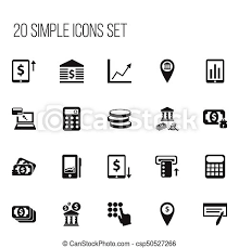 Select from premium finance symbols of the highest quality. Set Of 20 Editable Finance Icons Includes Symbols Such As Diagram Pinpoint Library And More Can Be Used For Web Mobile Canstock