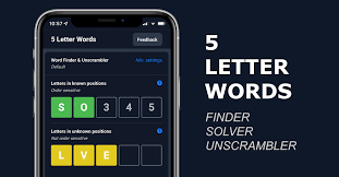 5 letter word finder solver unscrambler