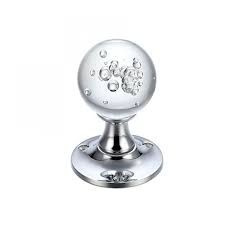clear bubble glass ball mortice door knob