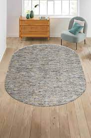 wool hand woven ambient oval shaped rug