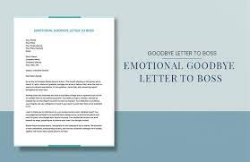 emotional goodbye letter to boss in pdf