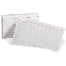 Oxford Ruled Heavyweight Index Cards Front Ruling Surface
