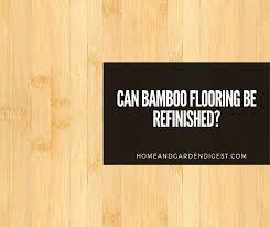 can bamboo flooring be sanded and