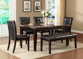 Faux Marble Top Dining Table Set