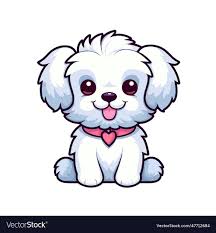fluffy puppy cute cartoon dog royalty