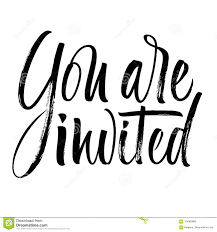 You Are Invited Lettering Stock Vector Illustration Of