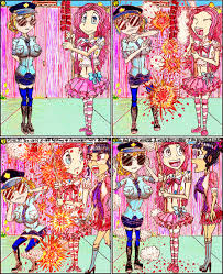 After the beach trip, rainbow had mixed feelings about showing her bellybutton. 2348876 Safe Artist Meiyeezhu Character Pinkie Pie Character Twilight Sparkle Character Twilight Sparkle Scitwi Species Eqg Human Species Human My Little Pony Equestria Girls Bamboo Boots Bowtie Clothing Comic Copper Top Covering Ears