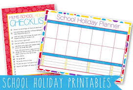 Free Printable School Holiday Planner The Organised Housewife