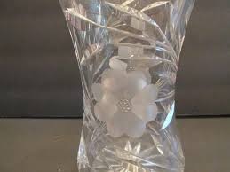 Gorgeous Frosted Etched Glass Flower